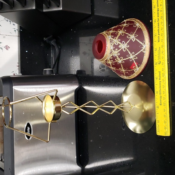 Brass Tealight Holder With Glass Top - Picture 3 of 4